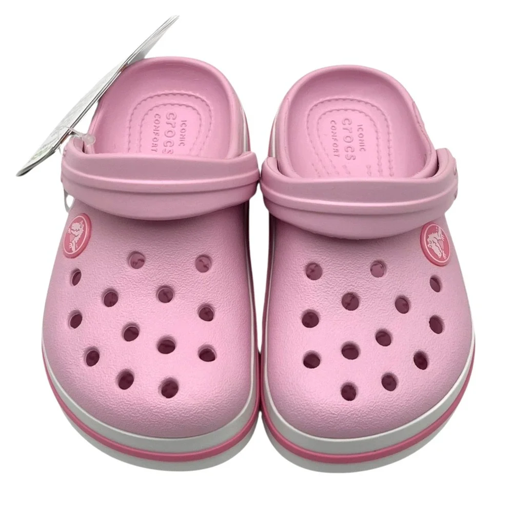 Crocs Toddler Girls Slip on Clogs Size 9 Pink Water Friendly Lightweight Sandal